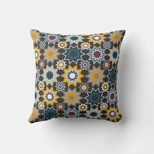 マラケシュの青いモトッコ人は芸術パターンクッションを主演します クッション (裏面)