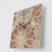 マラケシュの非装飾されたデザインI スクエア壁時計 (傾斜)