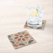 マラケシュの非装飾されたデザインII スクエアペーパーコースター (インサイチュ)