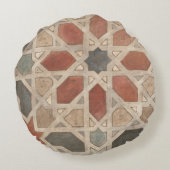 マラケシュの非装飾されたデザインII ラウンドクッション (裏面)