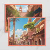 マラケシュのAIペイントアート ポストカード (正面/裏面)