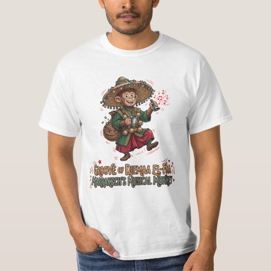マラケシュのDjemaa El-Fna広場のグルーブ Tシャツ (正面)