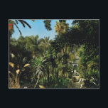 マラケシュのMajorelleの庭、モロッコ ポストカード<br><div class="desc">マラケシュ、Majorelleは、エキゾチックなアフリカの植物が付いているモロッコ、庭いじりをします</div>