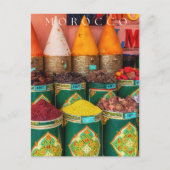 マラケシュカラフルの美しい香辛料 シーズンポストカード (正面)