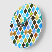 マラケシュモロッコグリーン ラージ壁時計 (傾斜)