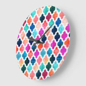 マラケシュモロッコピンク#homedecor ラージ壁時計 (傾斜)