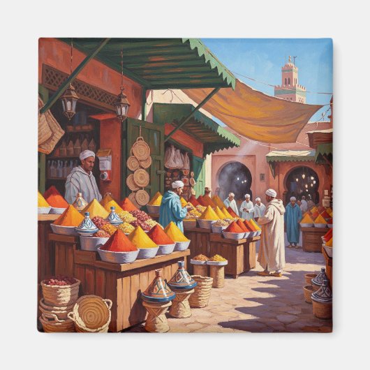 マラケシュモロッコ旅行 マグネット (正面)