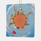 マラケシュ少し惑星のモロッコ旅行観光事業LAN セラミックオーナメント (左)