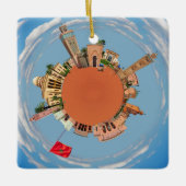 マラケシュ少し惑星のモロッコ旅行観光事業LAN セラミックオーナメント (正面)