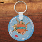 マラケシュ市の小さな小さな惑星モロッコのarchiteit キーホルダー (正面)