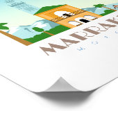 マラケシュ市モロッコスカイライン ポスター (角)