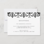 マラケシュ披露宴カード |黒 招待状 (正面)