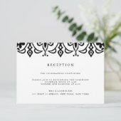 マラケシュ披露宴カード |黒 招待状 (スタンド正面)