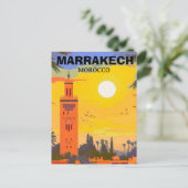 マラケシュ旅行絵葉書アート, モロッコ旅行絵葉書 ポストカード (スタンド正面)
