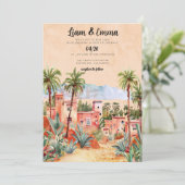 マラケシュ結婚式招待状目的地の結婚式 招待状 (スタンド正面)