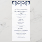 マラケシュ結婚式 プログラム | ネイビー (正面)