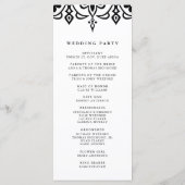 マラケシュ結婚式 プログラム | ブラック (裏面)