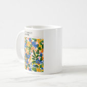 マラケシュ花市場のポスター コーヒーマグカップ (正面左)