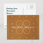 マラケシュ・モロッコからの挨拶 ポストカード (正面/裏面)