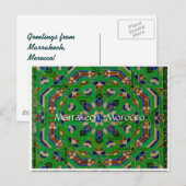 マラケシュ・モロッコからの挨拶 ポストカード (正面/裏面)