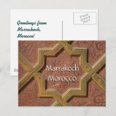 マラケシュ・モロッコからの挨拶 ポストカード (正面/裏面)