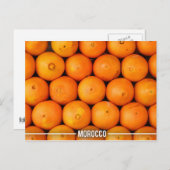 マラケシュ・モロッコのオレンジ色の屋台 ポストカード (正面/裏面)