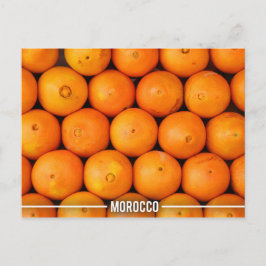 マラケシュ・モロッコのオレンジ色の屋台 ポストカード