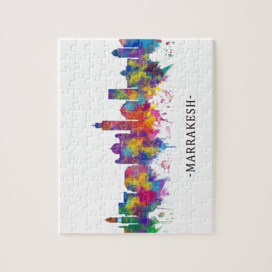 マラケシュ・モロッコスカイライン ジグソーパズル (縦)