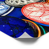 マラケシュ、モロッコ陶器 ポスター (角)