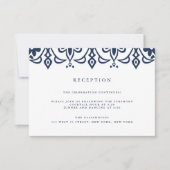 マラケシュ レセプションカード ネイビー 招待状 (正面)