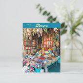 マラケチモロッコの市場 ポストカード (スタンド正面)