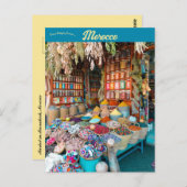 マラケチモロッコの市場 ポストカード (正面/裏面)