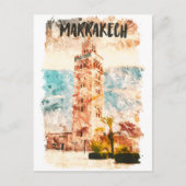 マラケチモロッコクウビアモスク ポストカード (正面)