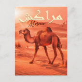 マラケチモロッコヴィンテージラクダ旅行記念品 ポストカード (正面)