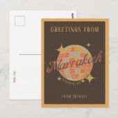 マラケチモロッコヴィンテージレトロはがき ポストカード (正面/裏面)