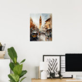 マラケチモロッコ水彩画プリントポスター ポスター (ホームオフィス)