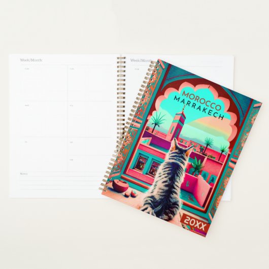 マラケチモロッコ猫旅行観光土産 プランナー手帳 (ディスプレー)
