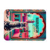 マラケチモロッコ猫旅行観光土産 マグネット (横)