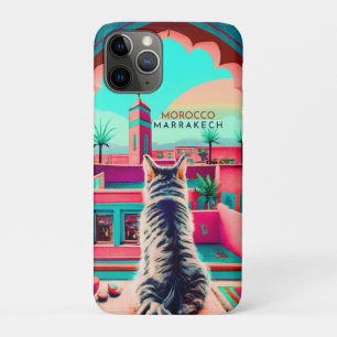 マラケチモロッコ猫旅行観光土産 iPhone 11 PROケース