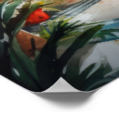 マラケチリヤドモロッコウォーター色アートプリントポスター ポスター (角)