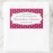 マラスキーノさくらんぼレッドフードラベルシール 長方形シール (バッグ)