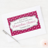 マラスキーノさくらんぼレッドフードラベルシール 長方形シール (封筒)