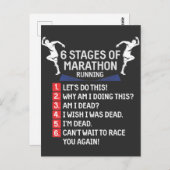 マラソおもしろいンランニングズのユーモアランナー ポストカード (正面/裏面)