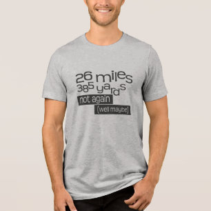 マラソおもしろいン26マイル385ヤード トライブレンドTシャツ