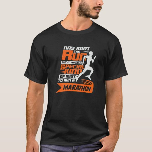 マラソランニングンのマラソン走者 Tシャツ (正面)