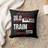 マラソランニングンの抽象芸術- 26.2 クッション (ブランケット)