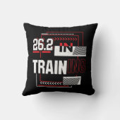 マラソランニングンの抽象芸術- 26.2 クッション (裏面)