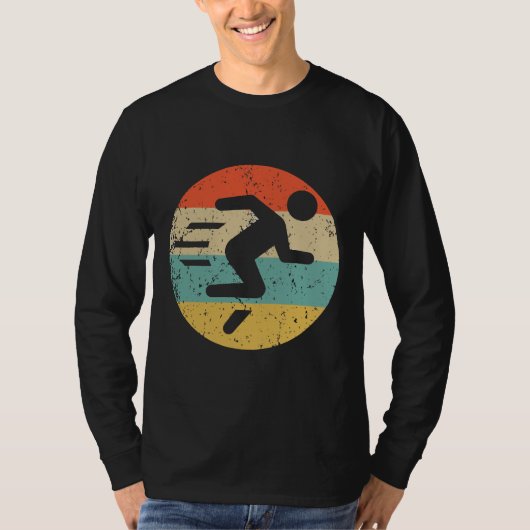 マラソランニングンレトロファストランナー Tシャツ (正面)