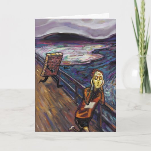 マラソンおめでとうございます – 壁を打ち抜く カード (正面)