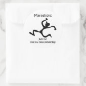マラソンおもしろい ラウンドシール (バッグ)